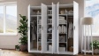 Гардероб Шайн петкрилни бял гланц с бяло - изглед 3