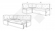 Кухненски ъгъл Санди универсален ъгъл кафяв с бежово - изглед 6