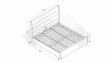 Тапицирана спалня 180/200 Велиса с включен матрак Sleep Nuvia 180/200 сив - изглед 4