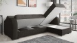 Ъглов диван Атланта универсален ъгъл тъмно сив - изглед 3