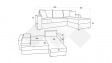 Ъглов диван Сингъл с посока сиво - изглед 5