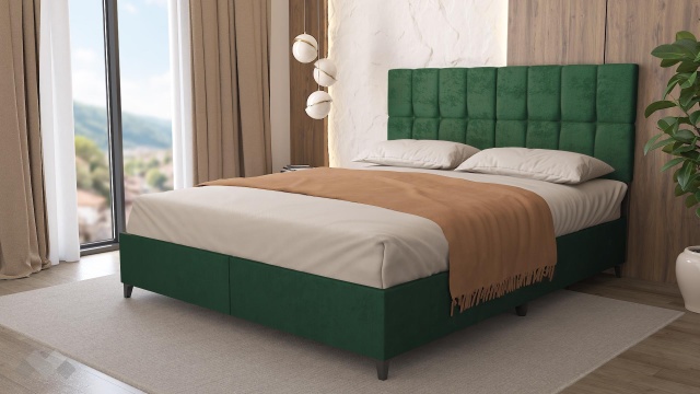 Боксспринг легло 160/200 Ализе с включен матрак Sleep Nuvia 160/200 тъмно зелен