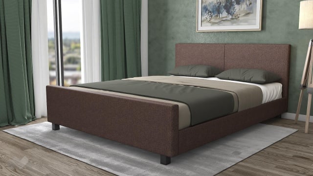 Тапицирана спалня 160/200 Елана с включен матрак Sleep Nuvia 160/200 кафяв