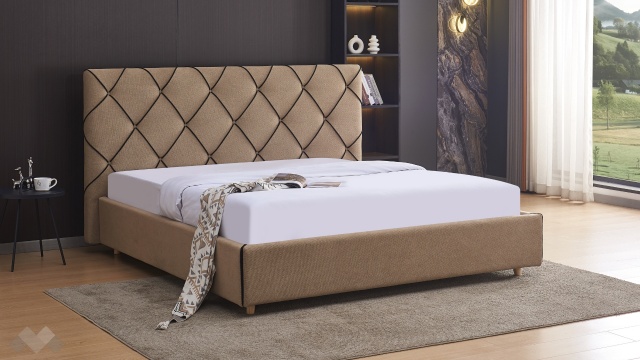 Тапицирана спалня 180/200 Фиора с включен матрак Sleep Nuvia 180/200 бежов