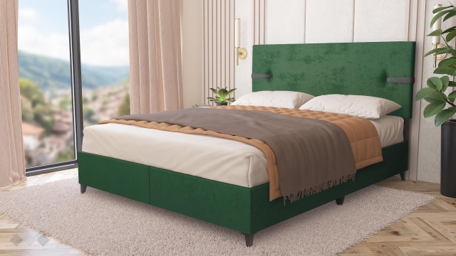 Боксспринг легло 160/200 Геника с включен матрак Sleep Nuvia 160/200 тъмно зелен