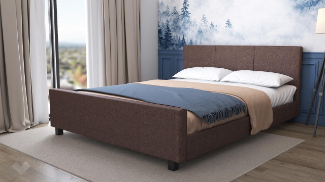 Тапицирана спалня 160/200 Гера с включен матрак Sleep Nuvia 160/200 кафяв
