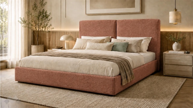 Тапицирана спалня 160/200 Мавира с включен матрак Sleep Nuvia 160/200 керемида
