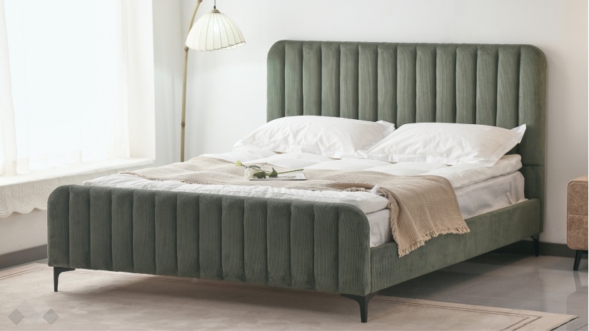 Тапицирана спалня 160/200 Дорая с включен матрак Sleep Nuvia 160/200 зелен - изглед 1