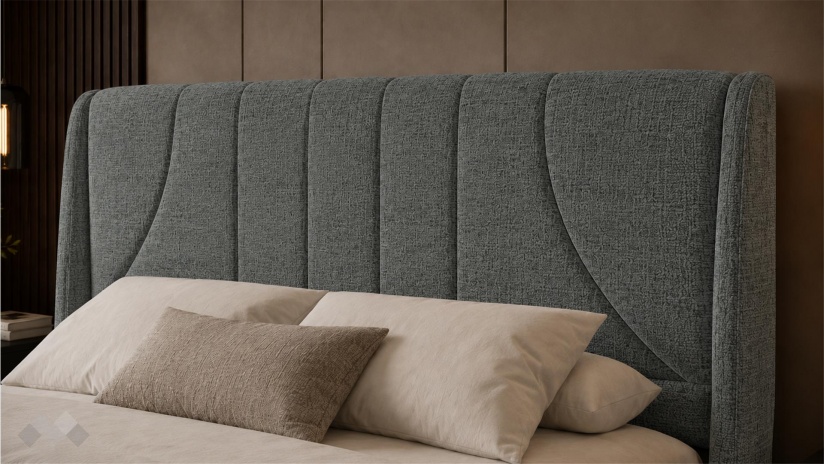 Тапицирана спалня 160/200 Дориан с включен матрак Sleep Nuvia 160/200 сив - изглед 3