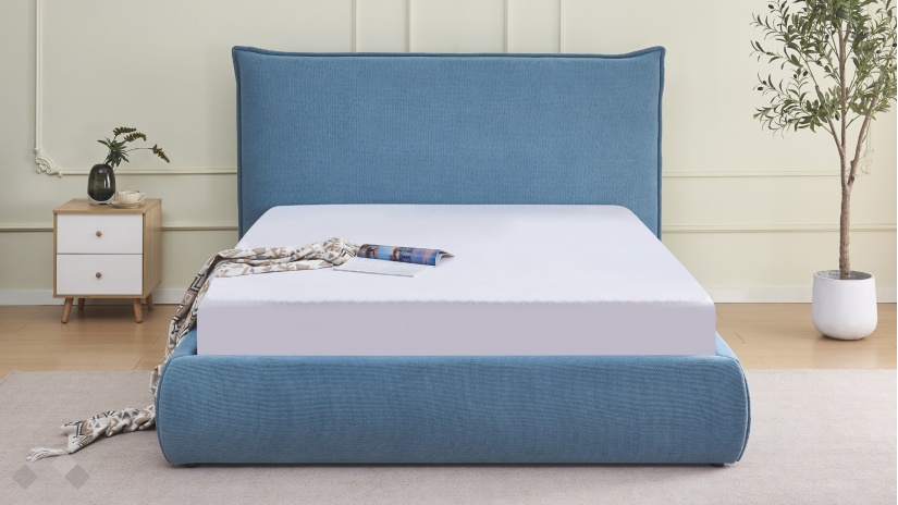 Тапицирана спалня 160/200 Намира с включен матрак Sleep Nuvia 160/200 деним - изглед 2