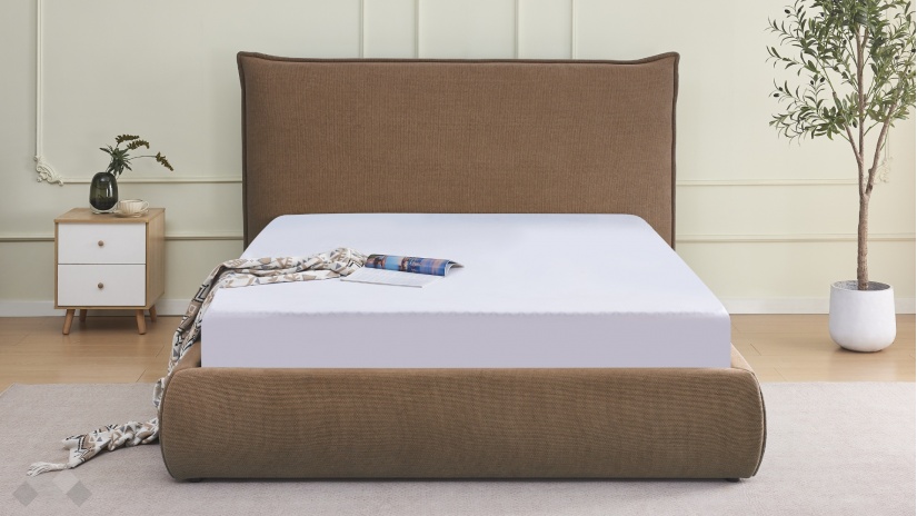 Тапицирана спалня 160/200 Намира с включен матрак Sleep Nuvia 160/200 кафяв - изглед 2