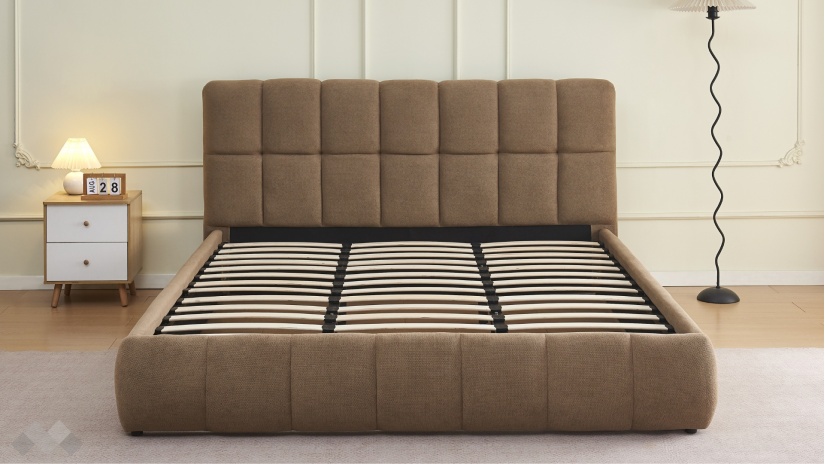Тапицирана спалня 180/200 Селен с включен матрак Sleep Nuvia 180/200 кафяв - изглед 2
