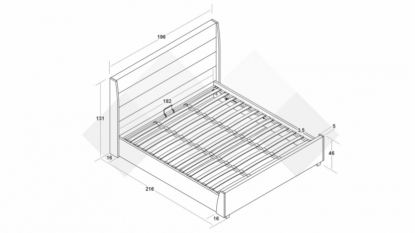Тапицирана спалня 180/200 Велиса с включен матрак Sleep Nuvia 180/200 кафяв - изглед 4