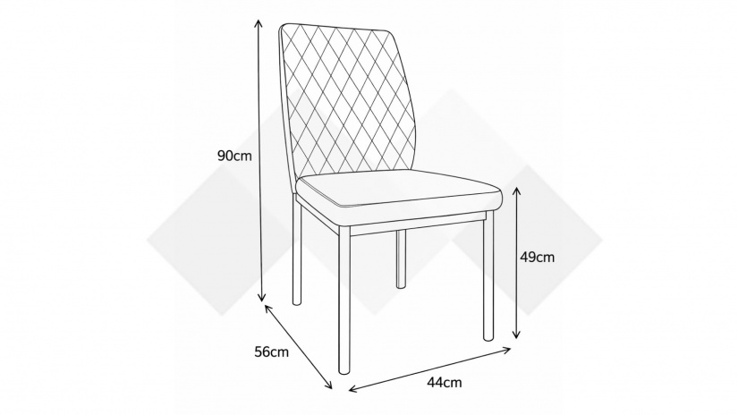 Трапезен стол Ароа кафяв - изглед 3